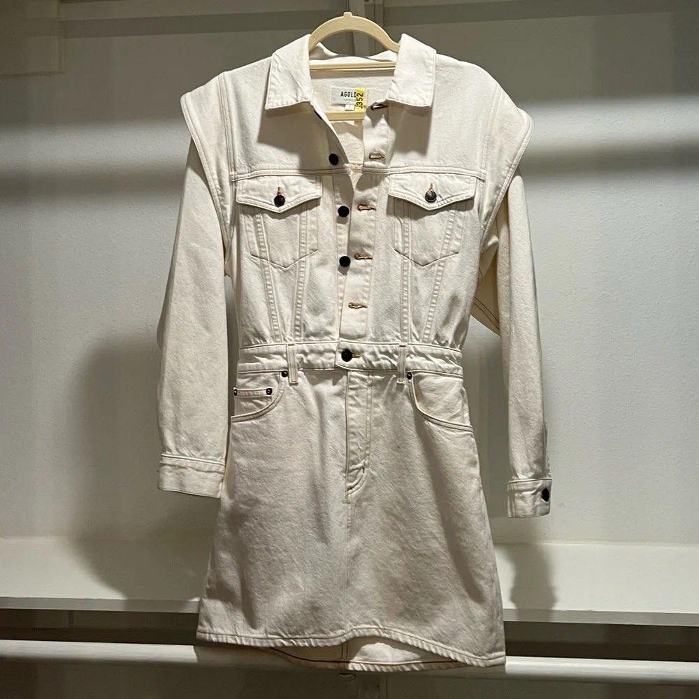 AGOLDE white denim dress - Picture 2 of 4